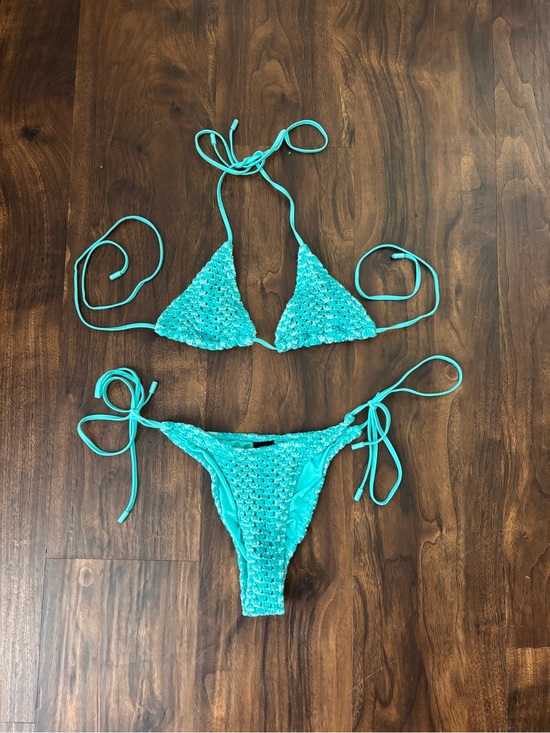 triangl swimwear Other - triangl swimwear Turquoise Crochet Tie-Side Bikini